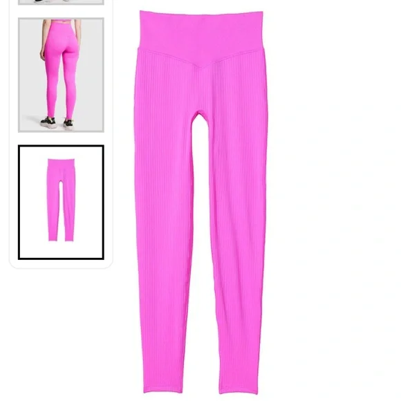 NWT Lot 2 Victorias Secret XL Full Length High Waist Ribbed Seamless Leggings!! - Picture 7 of 7